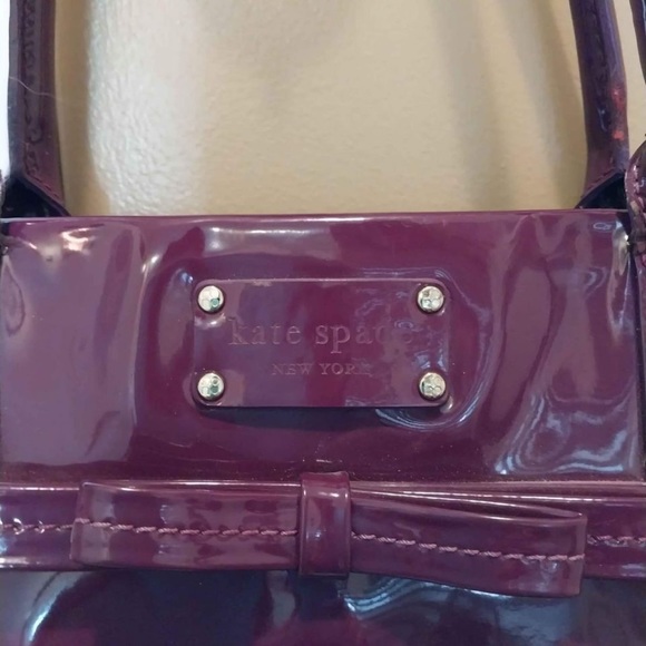 Purple, patent leather Kate Spade tote in great condition. - Picture 8 of 9